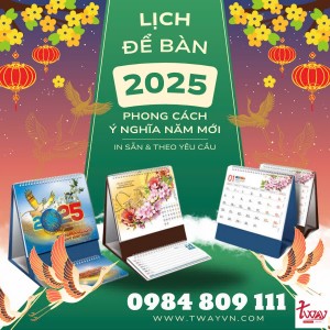 Lịch để bàn 3D - Xu hướng sáng tạo mới cho năm 2025